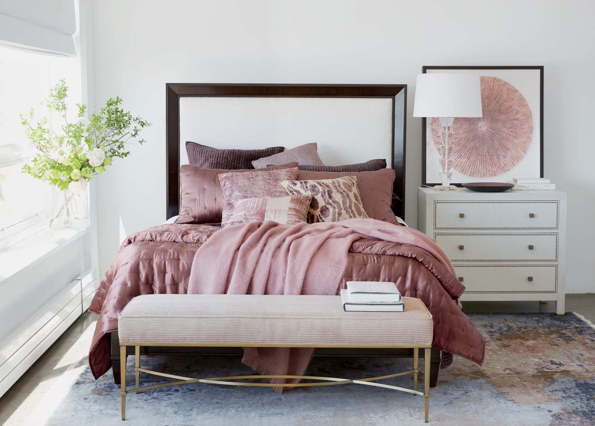 Гротто в интерьере пыльно-розовый