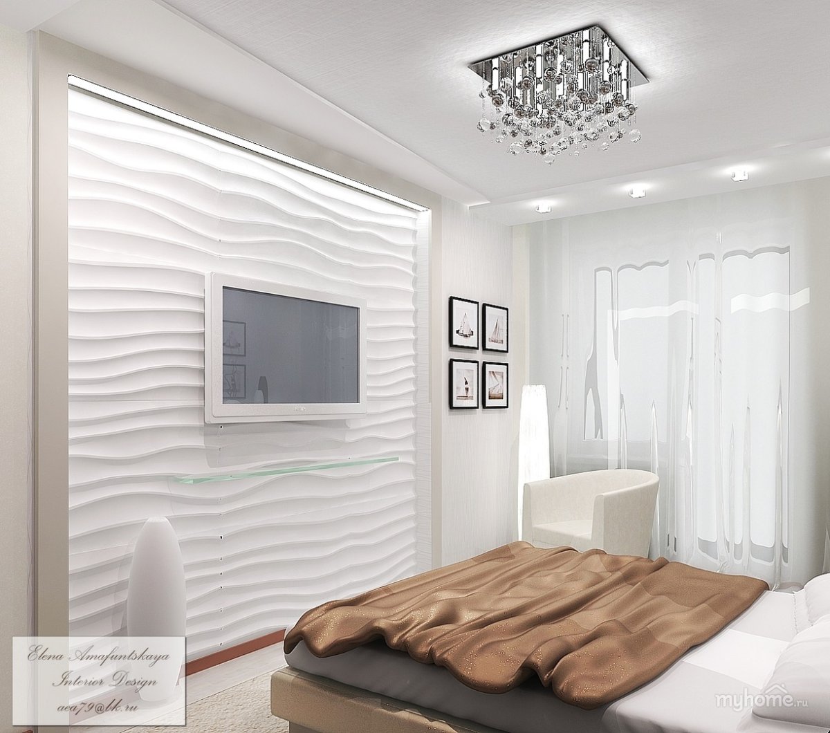 Декоративные панели в спальне