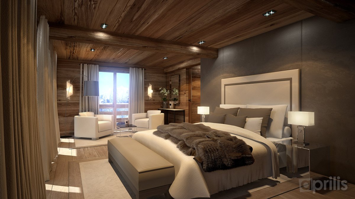 Альпийское Шале интерьер спальня