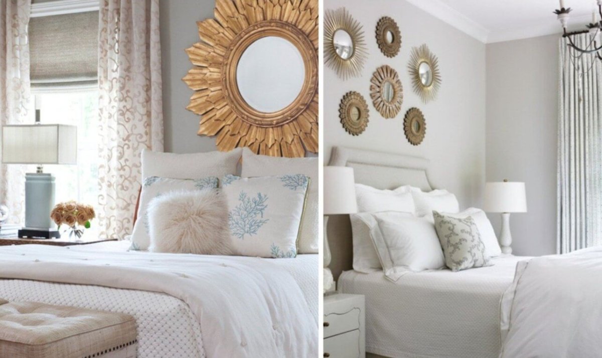 Декор стены над изголовьем кровати