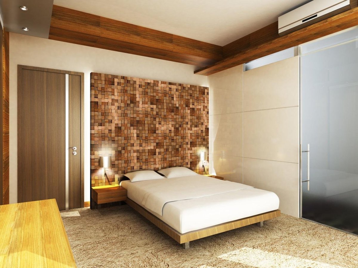 Отделка стен в спальне