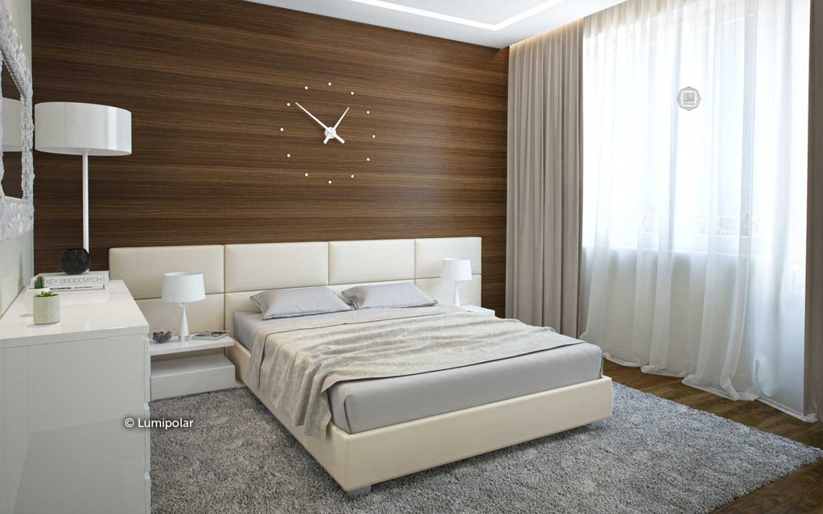 Спальня отделанная панелями МДФ