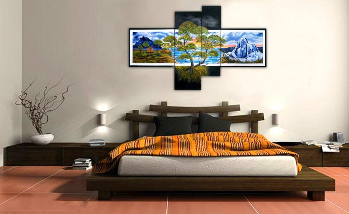 Постеры в интерьере спальни