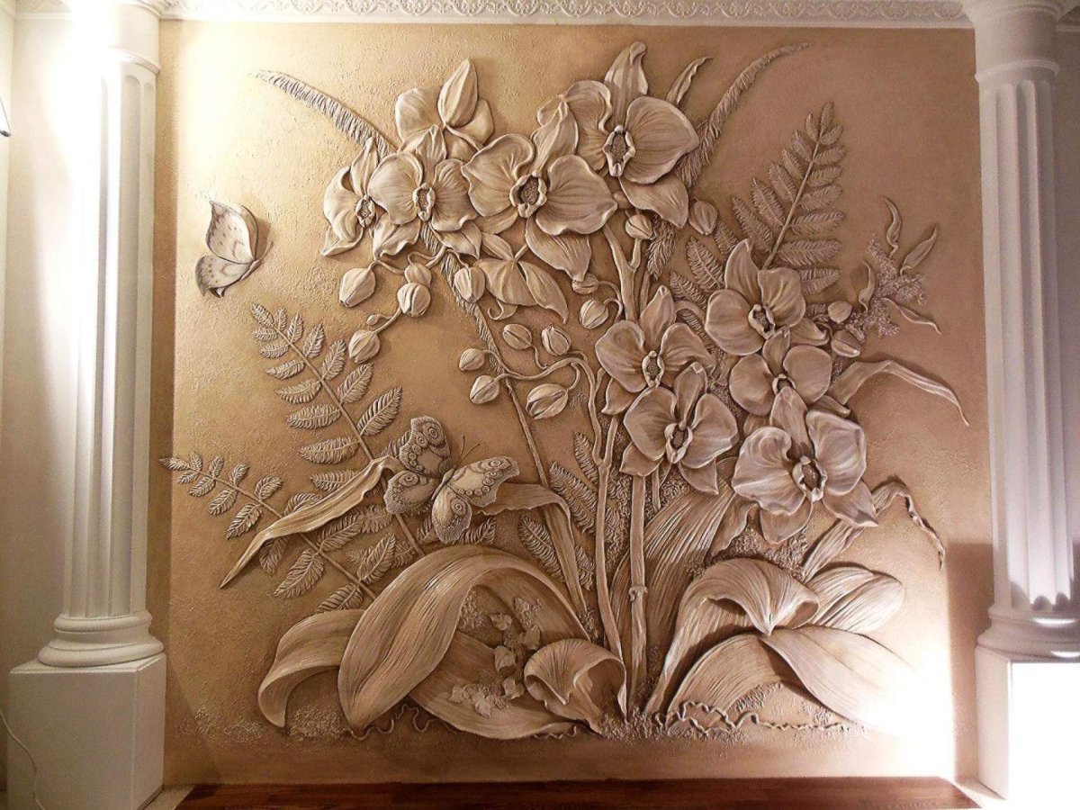 Барельеф в интерьере