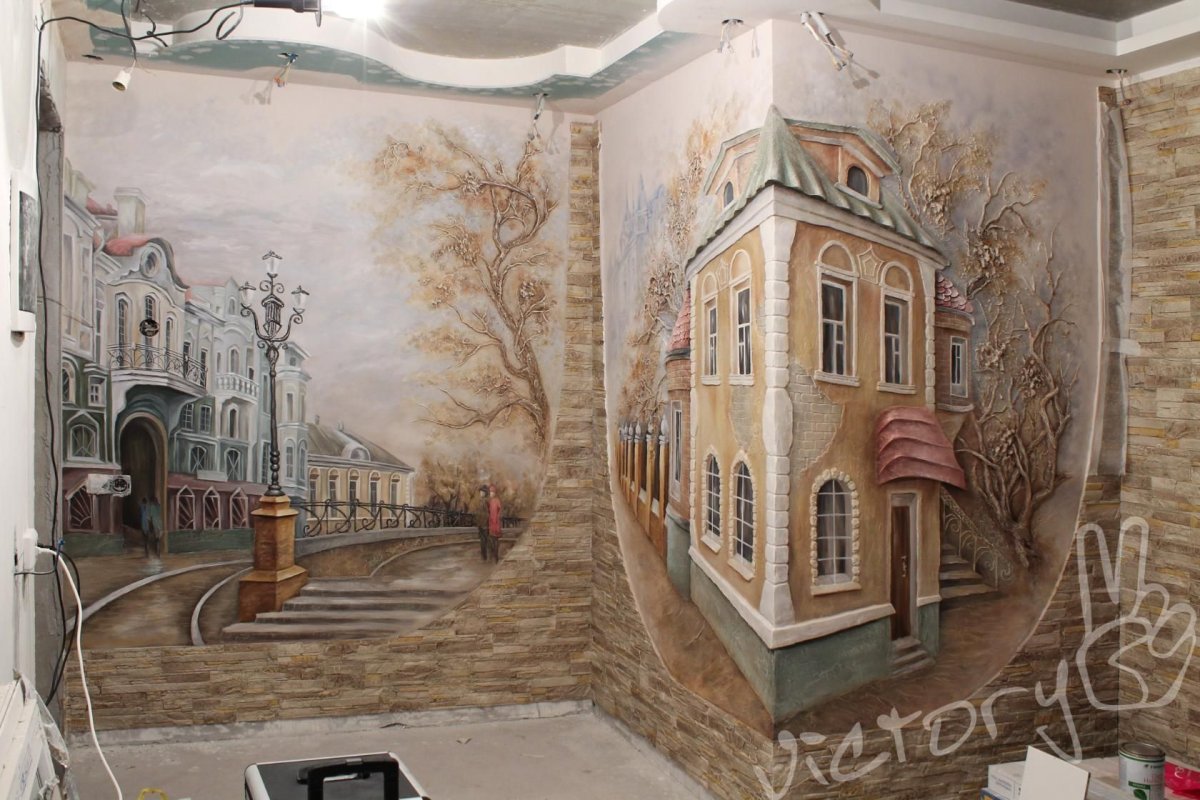 Барельеф в интерьере