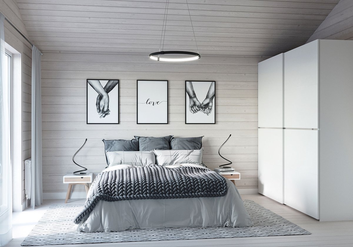 Скандинавский стиль спальня homestyler