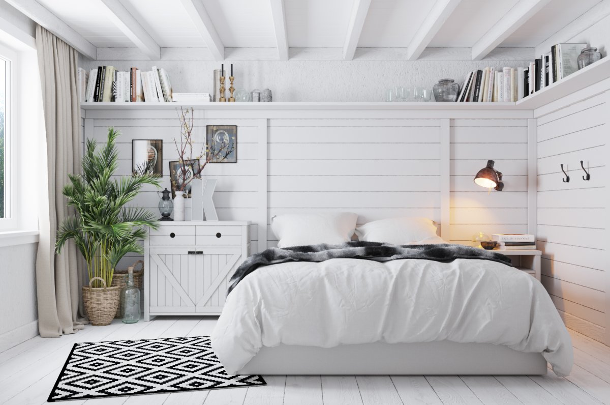 Варианты интерьера спальни в скандинавском стиле