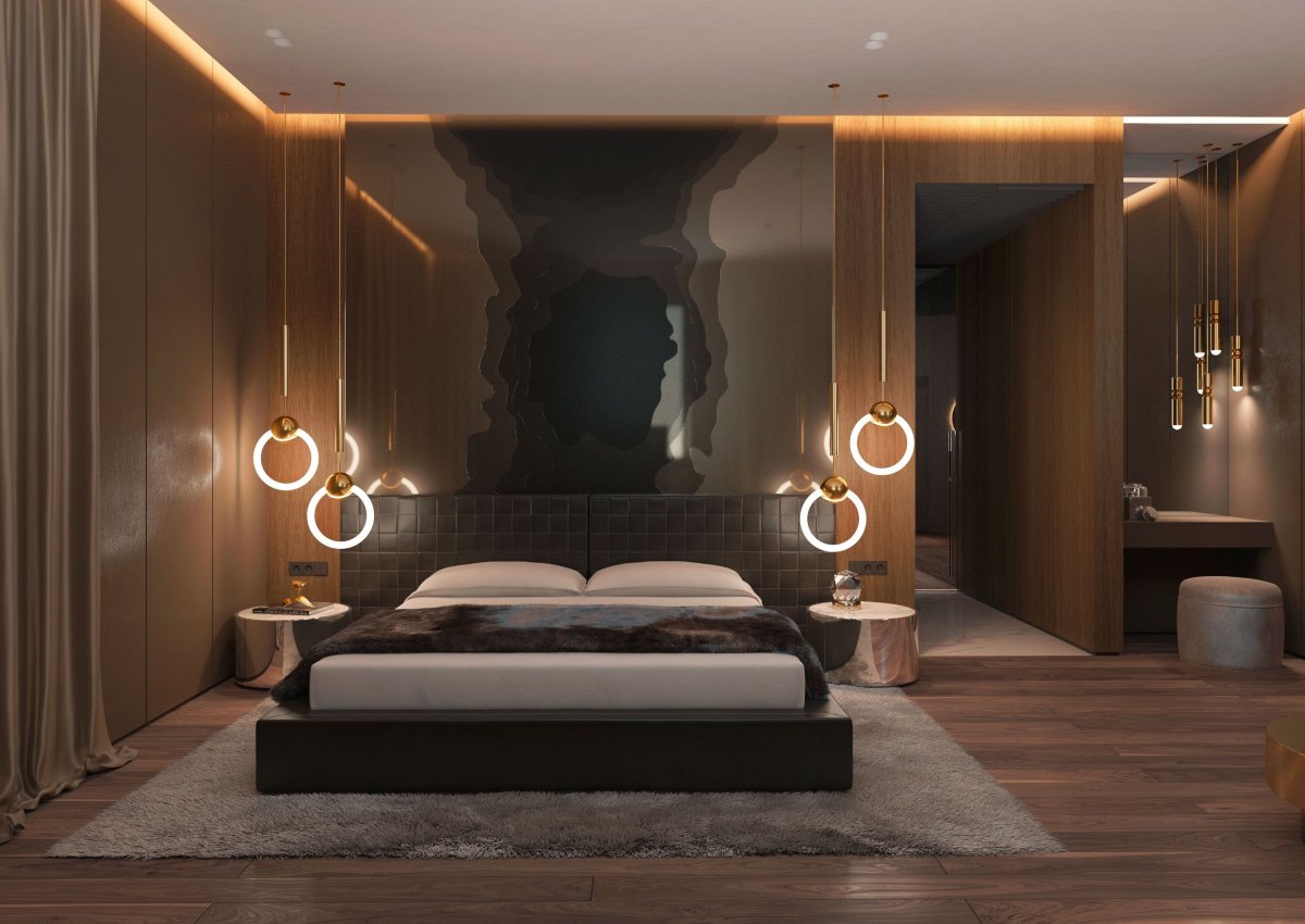 Стильная спальня холостяка