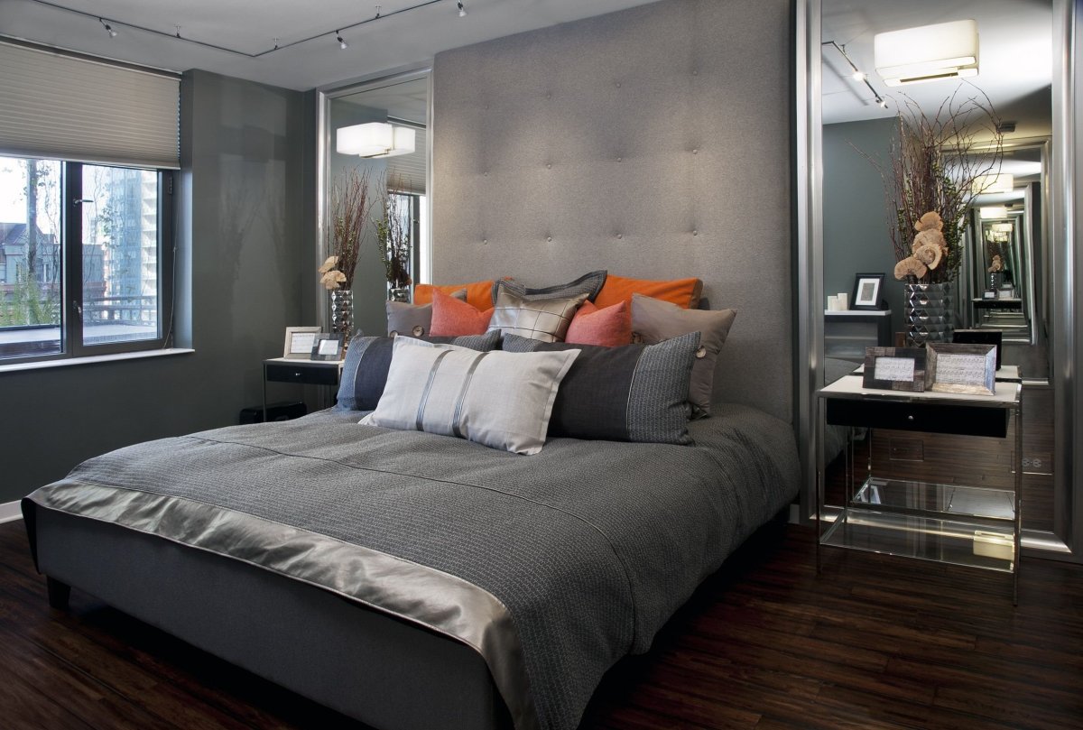 Темная спальня референс