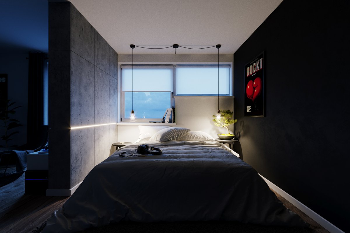 Брутальная спальня для пары