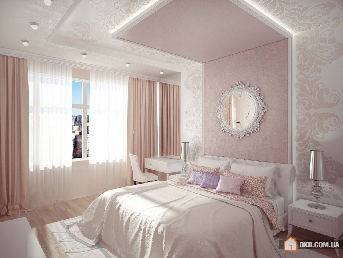 Кровать между шкафами