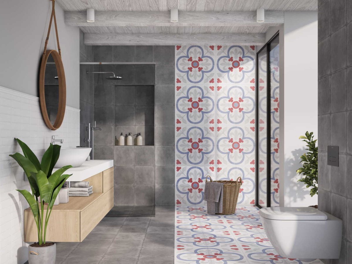 Ванная в стиле пэчворк