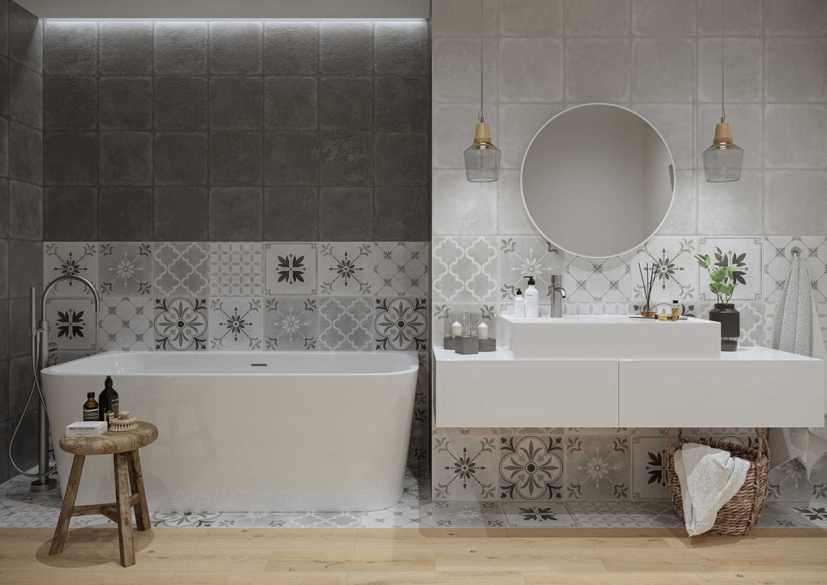 Керамогранит Церсанит лофт пэчворк