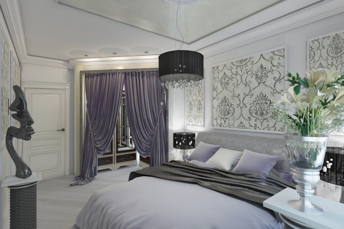 Обои в стиле арт деко для спальни