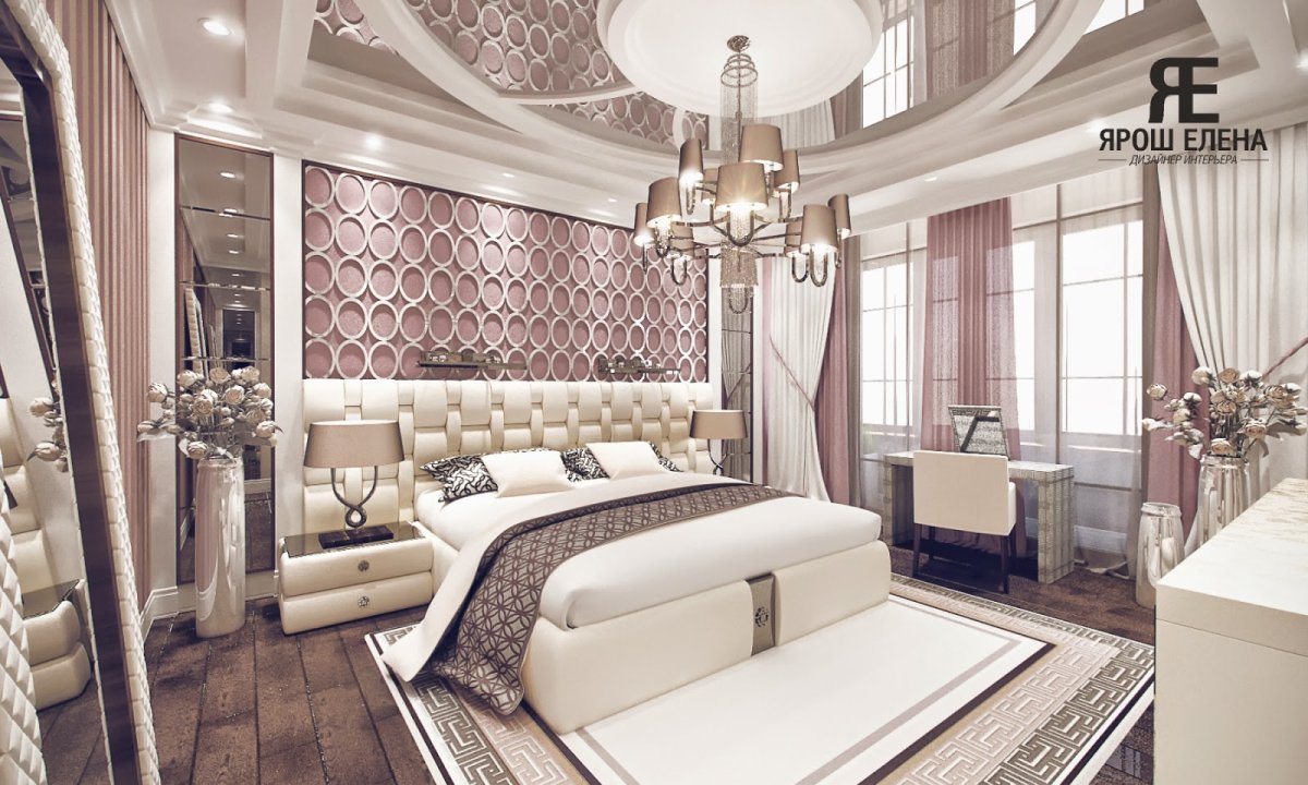 Арт деко спальня светлая