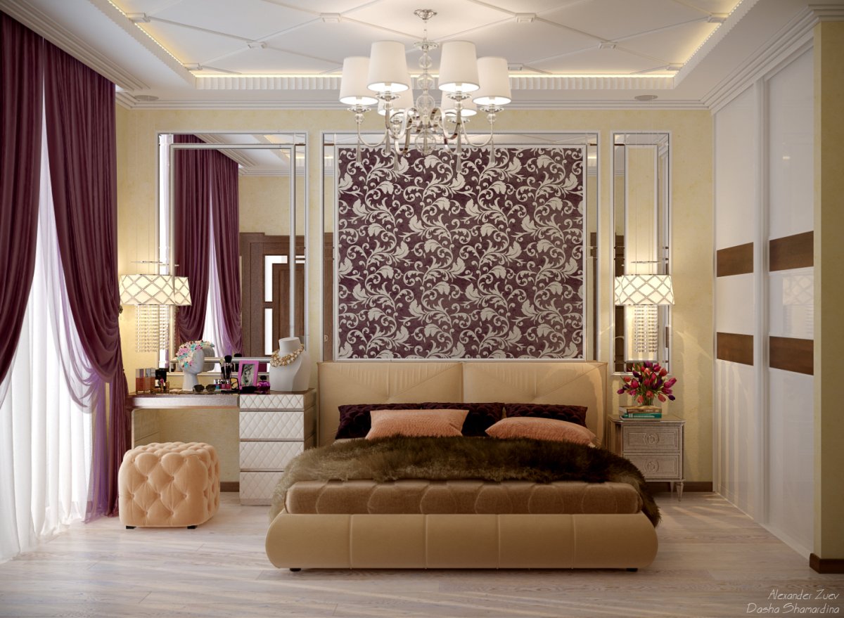 Спальня гостиная ар деко