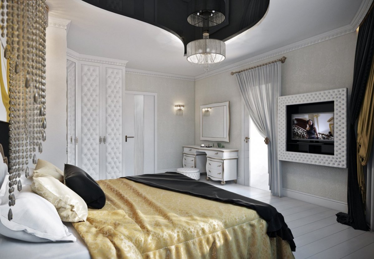 Спальня ар деко светлая