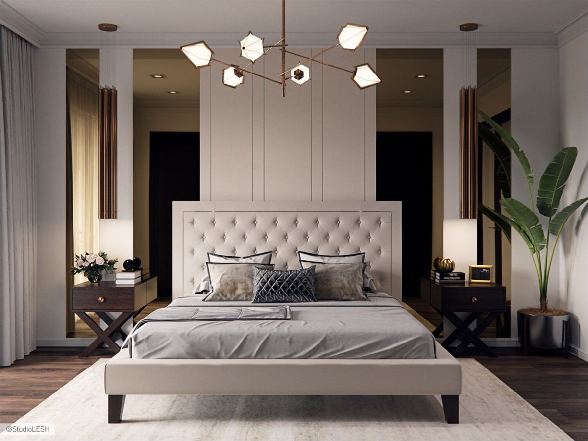 Современный ар деко спальня