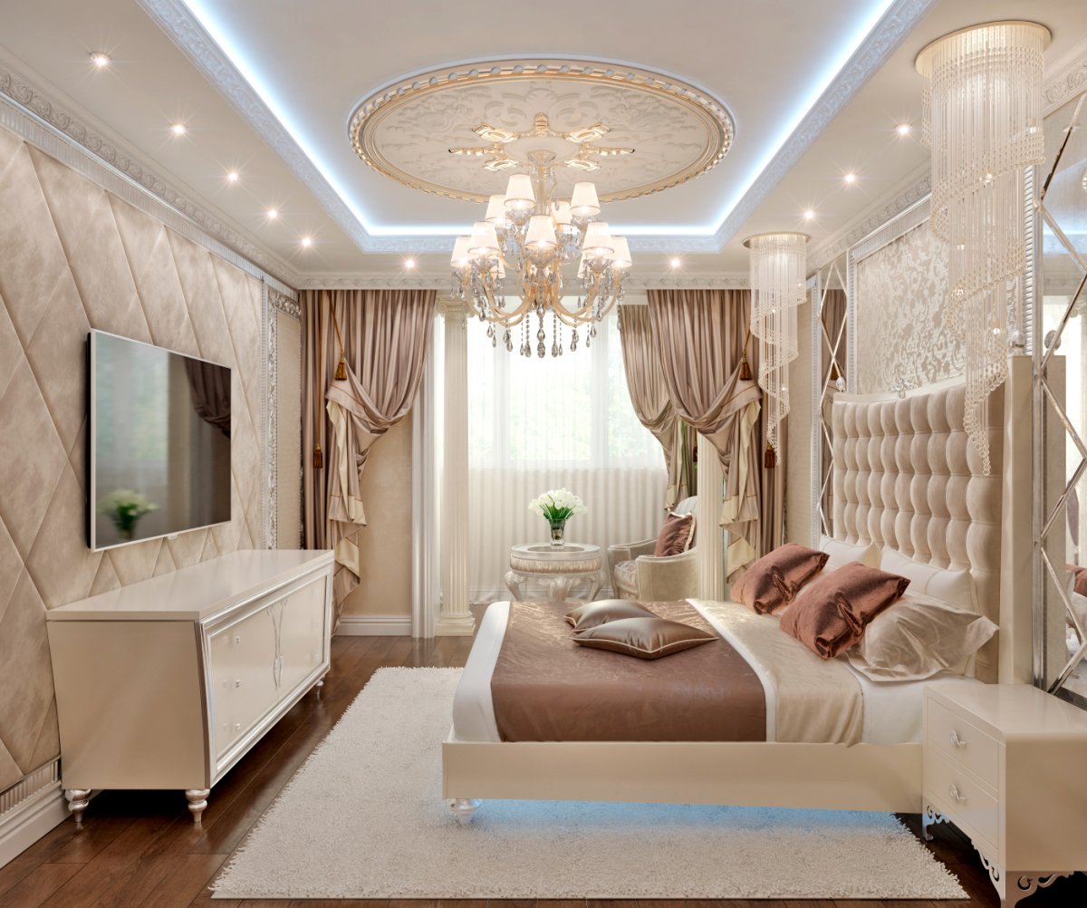 Спальни арт деко в светлых тонах фото