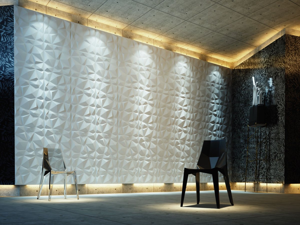 Потолочная плитка на стенах