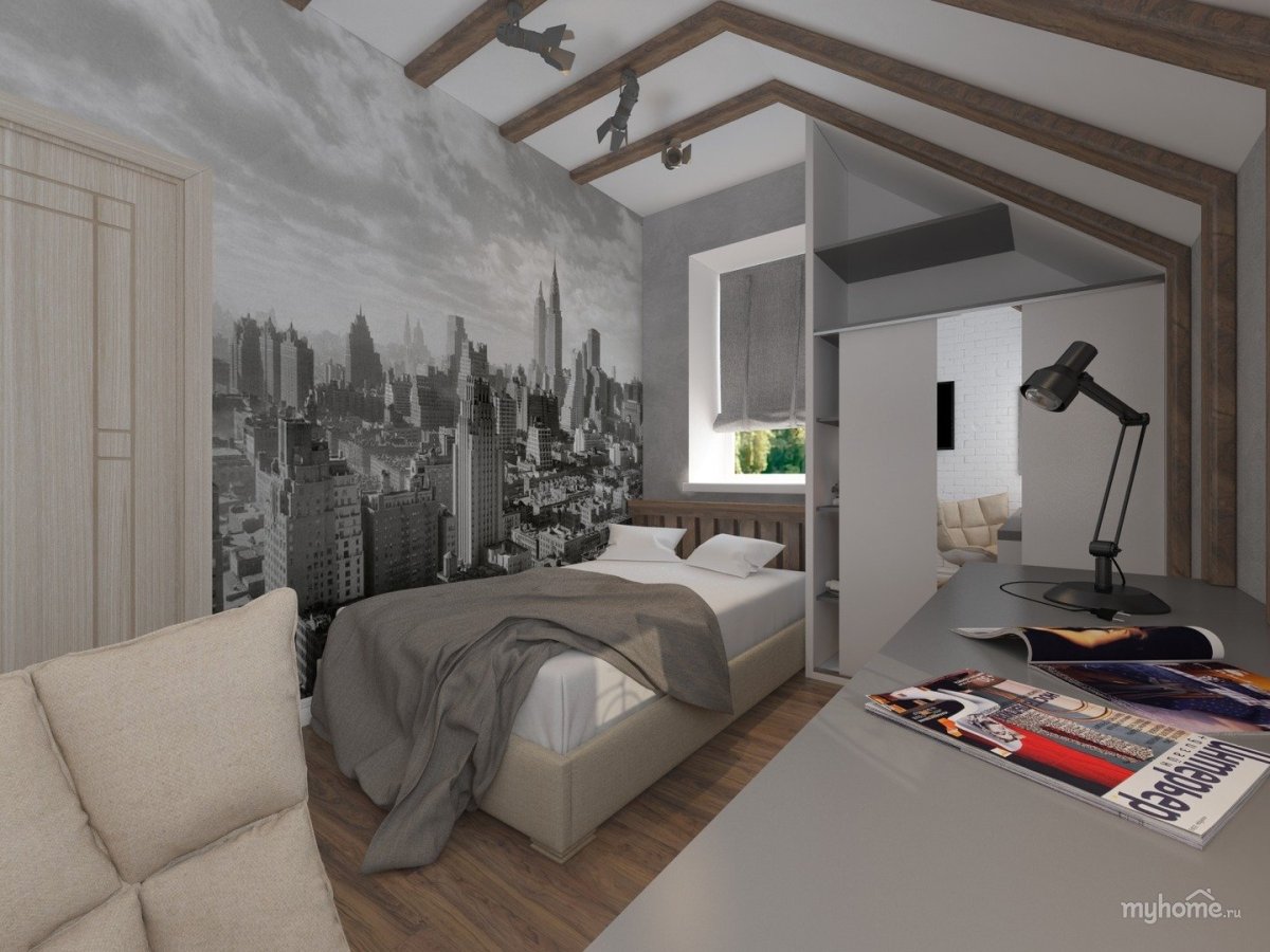 Спальня для парня в современном стиле