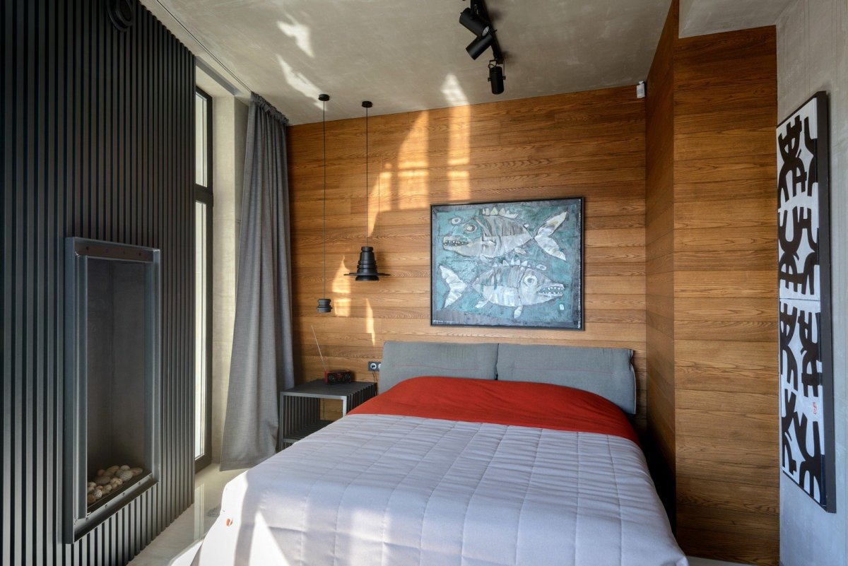 Отделка спальни вагонкой