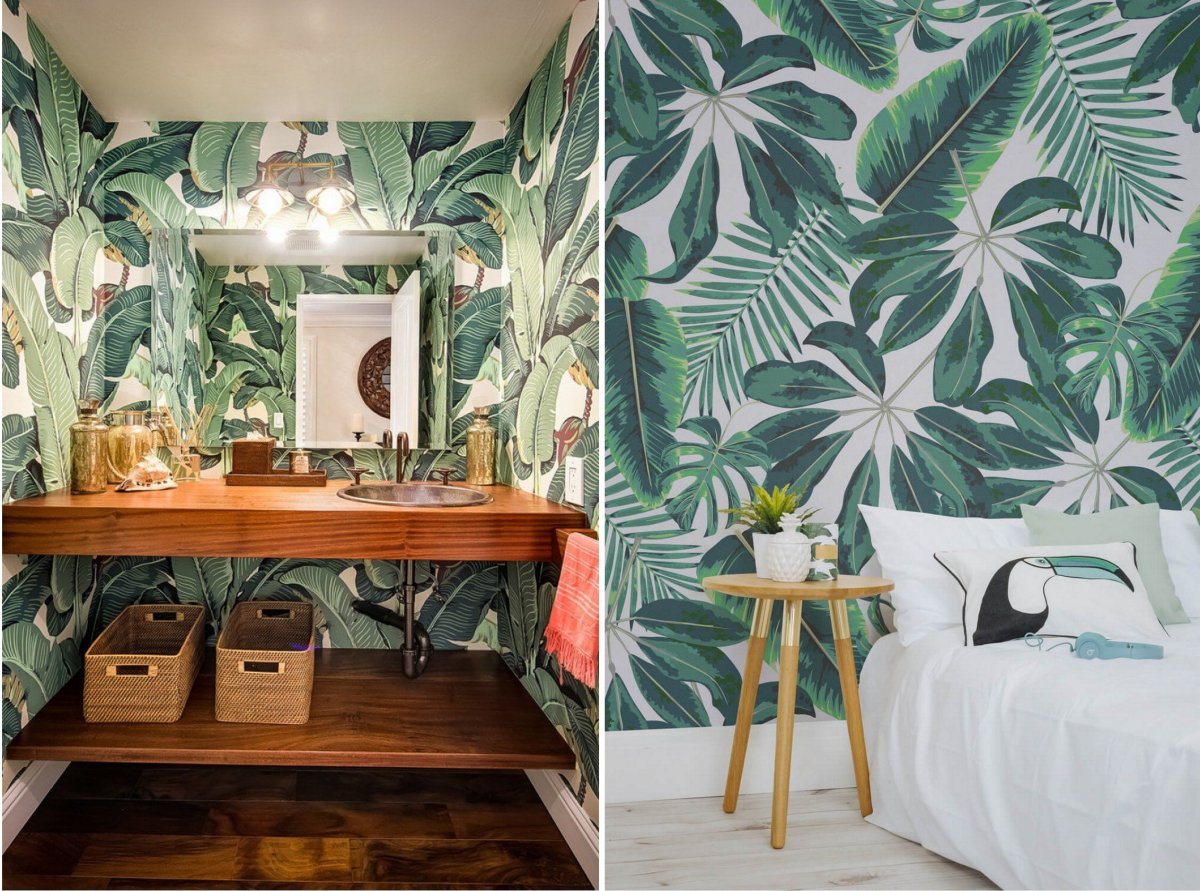 Аффреско пальмовые листья