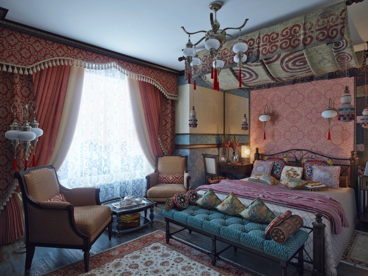 Интерьеры в Восточном арабском марокканском стиле