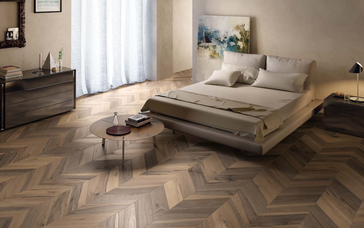 Напольная плитка в спальне