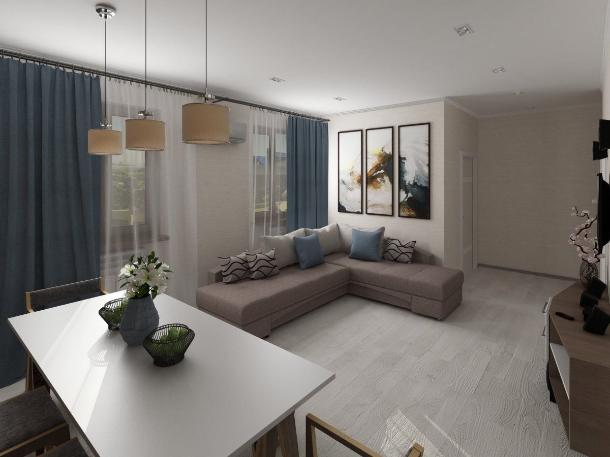 Интерьер однокомнатной квартиры-студии 18 кв.м