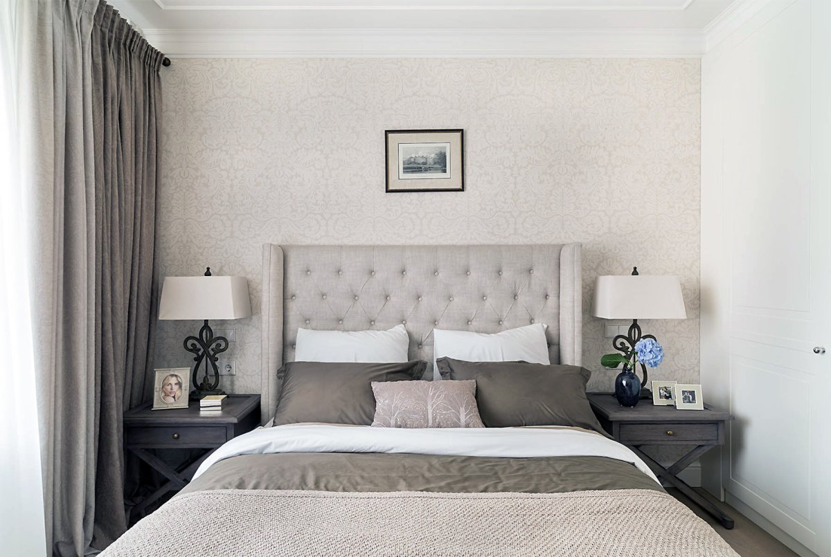 Уютная спальня в пастельных тонах