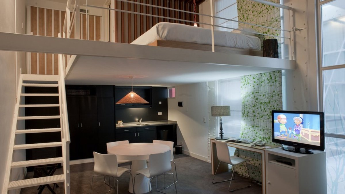 Двухъярусная студия 20 кв м