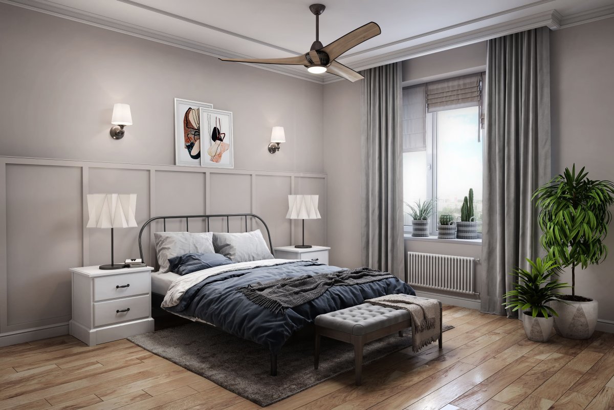 Спальня в светлых тонах