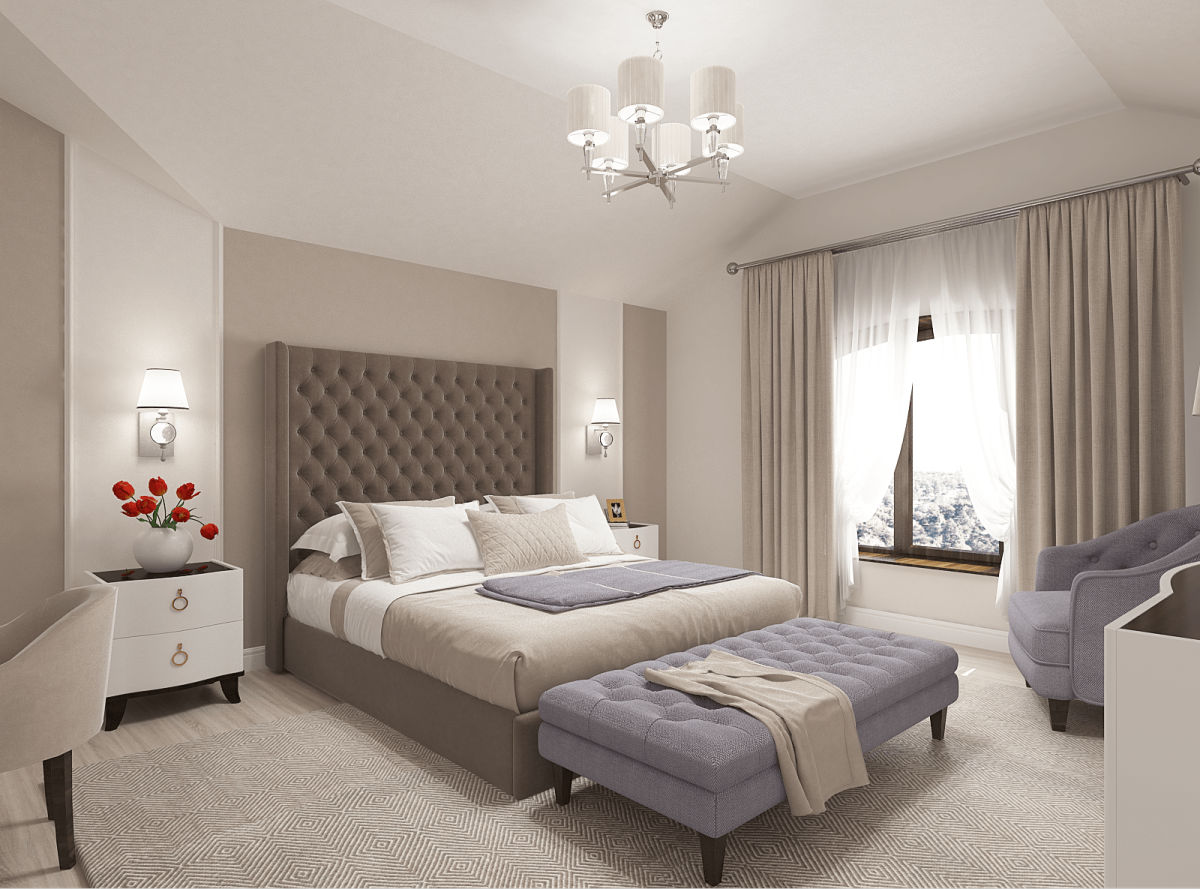 Маленькая спальня в стиле хюгге