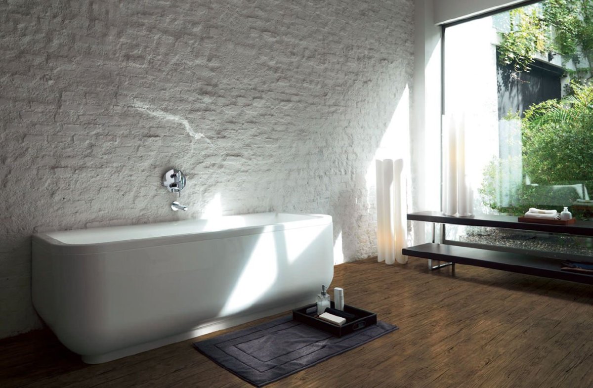 Декоративная штукатурка в ванной комнате