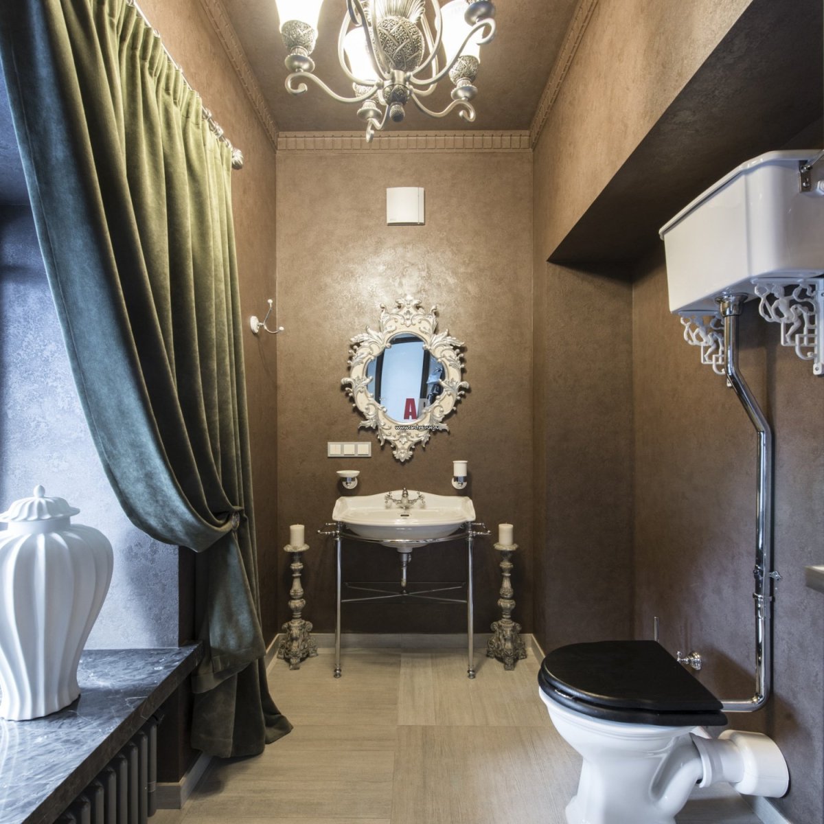 Венецианская штукатурка в ванной