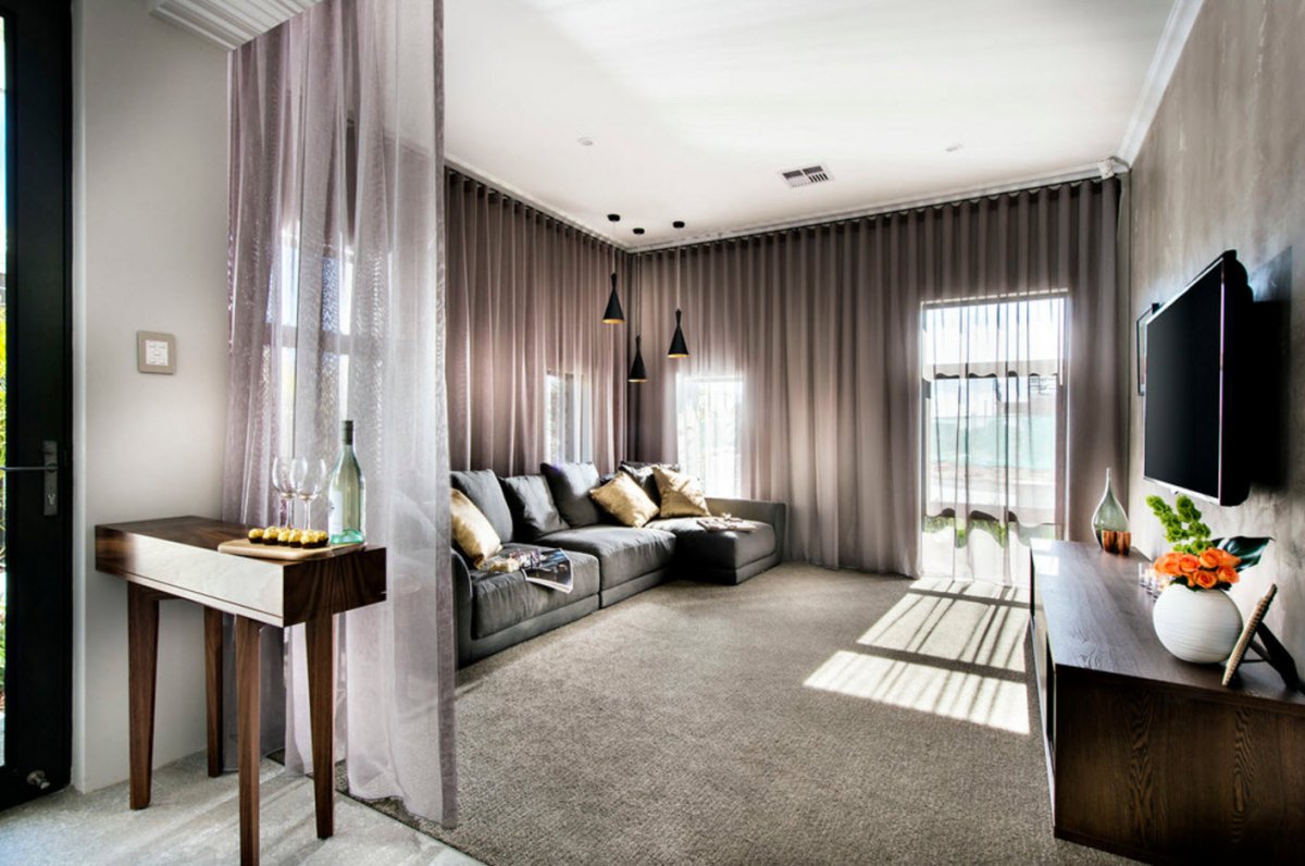 Шторы для зонирования пространства в комнате