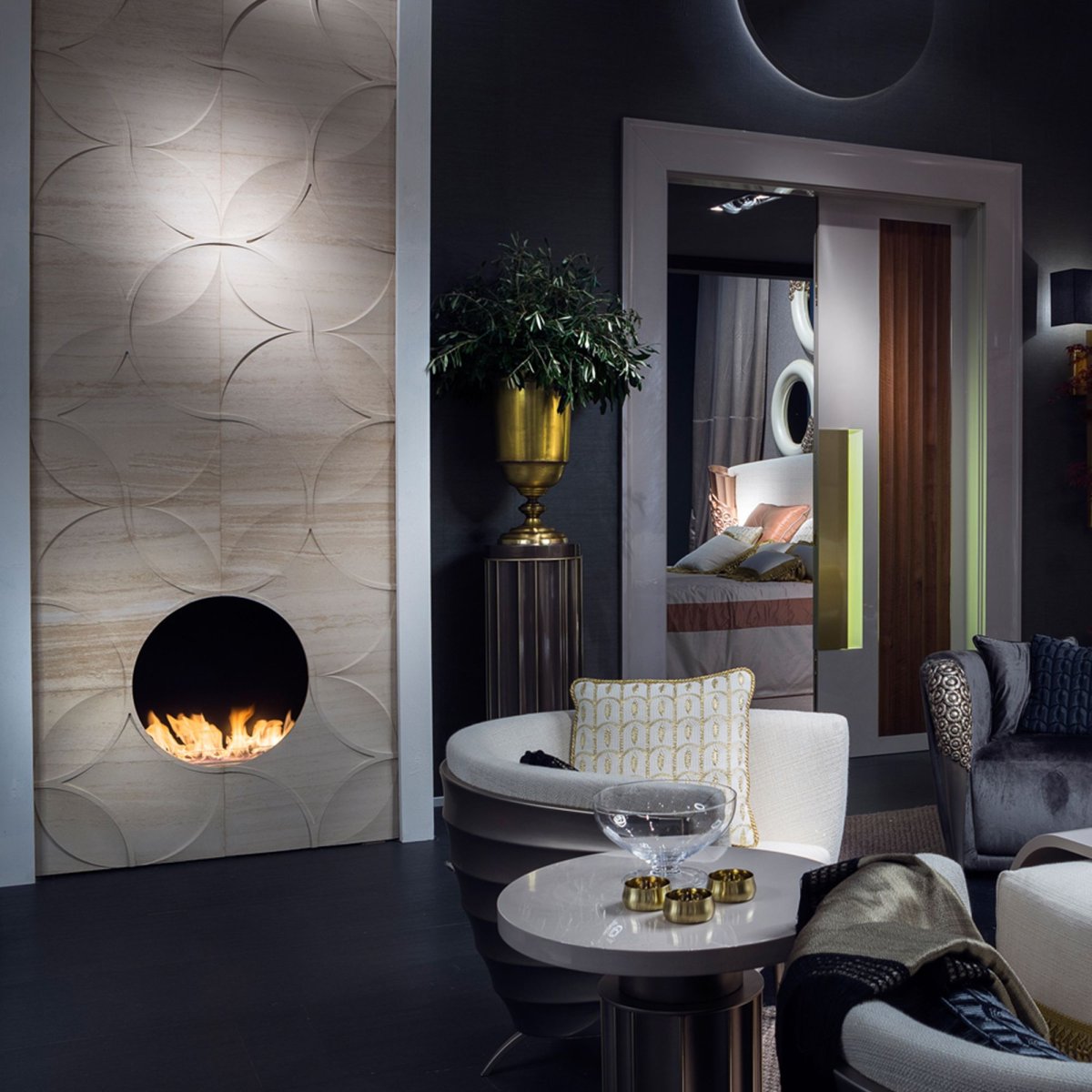 Биокамин gratis-Flame Сохо 68 матовая сталь