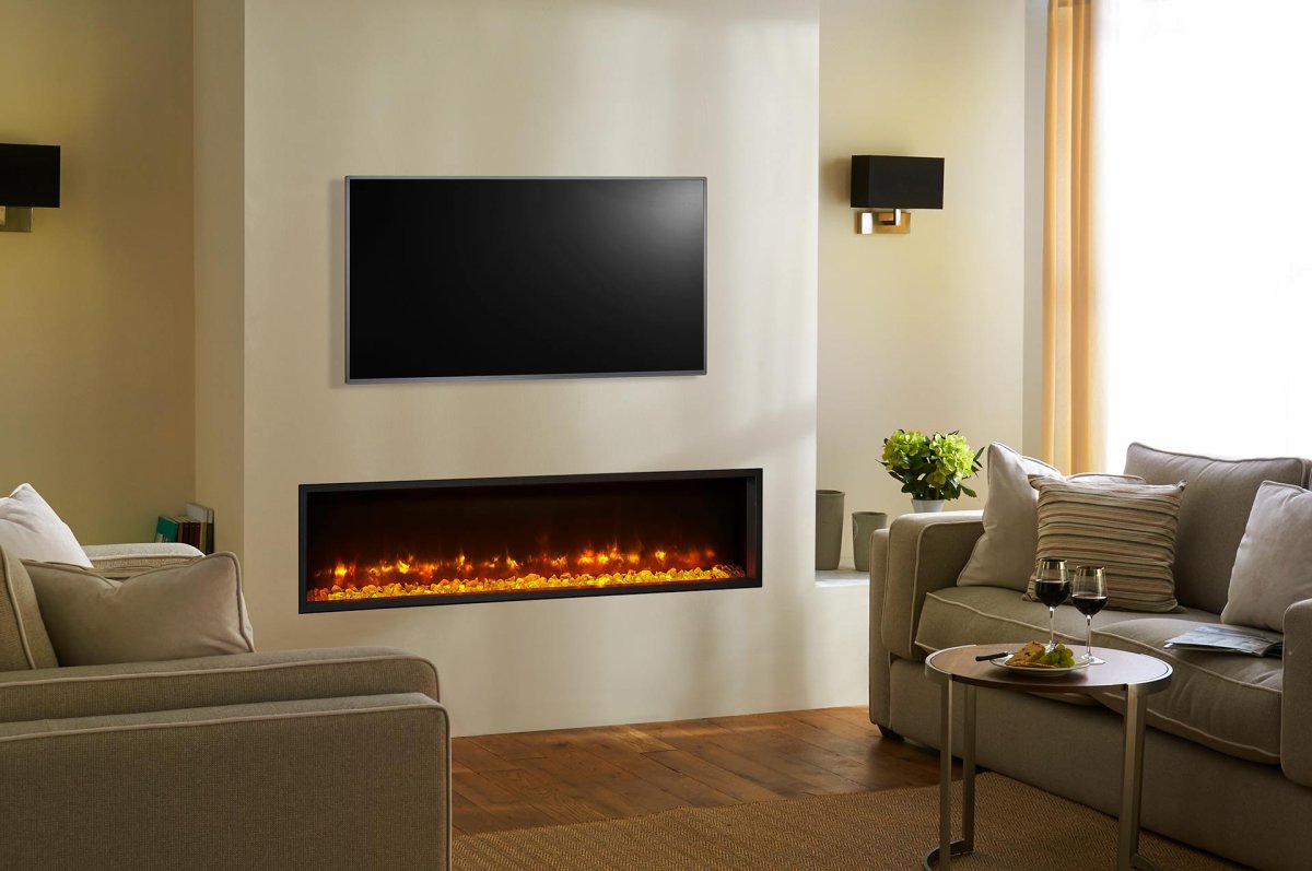 Камин встроенный в стену