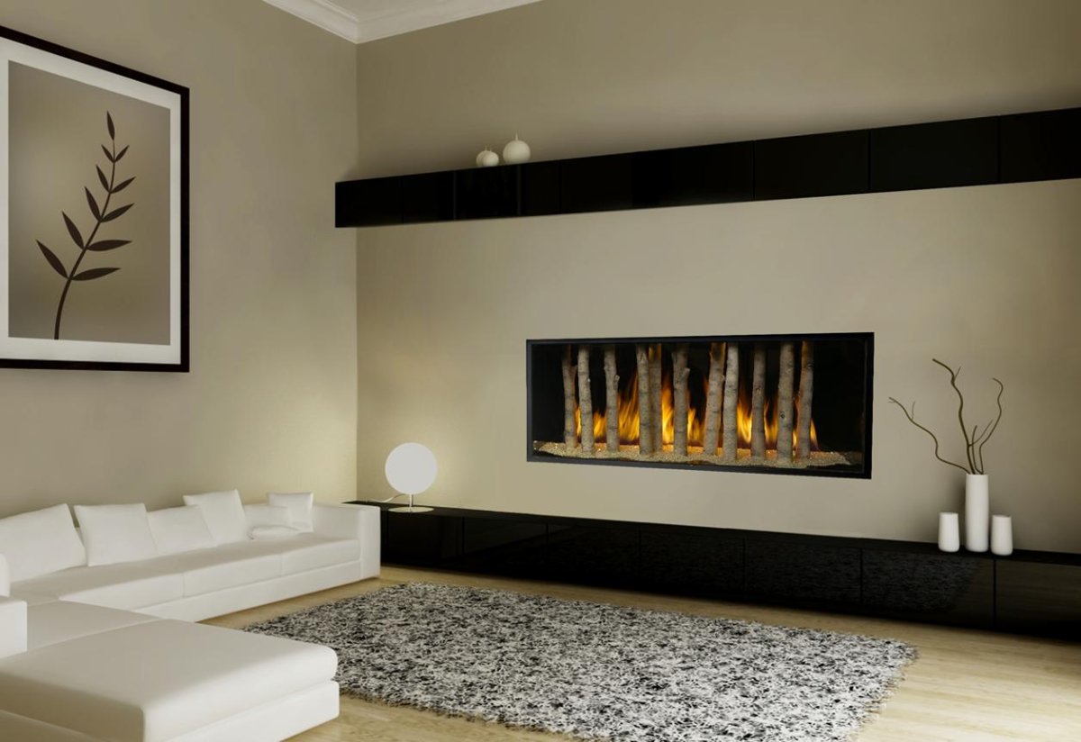 Камин в интерьере гостиной