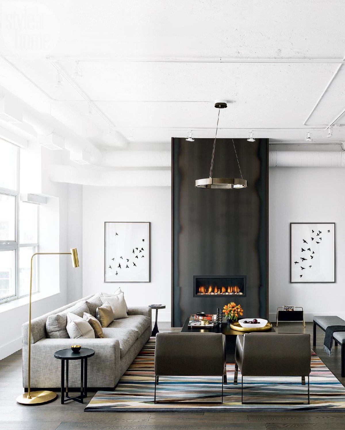 Гостиная лофт Контемпорари