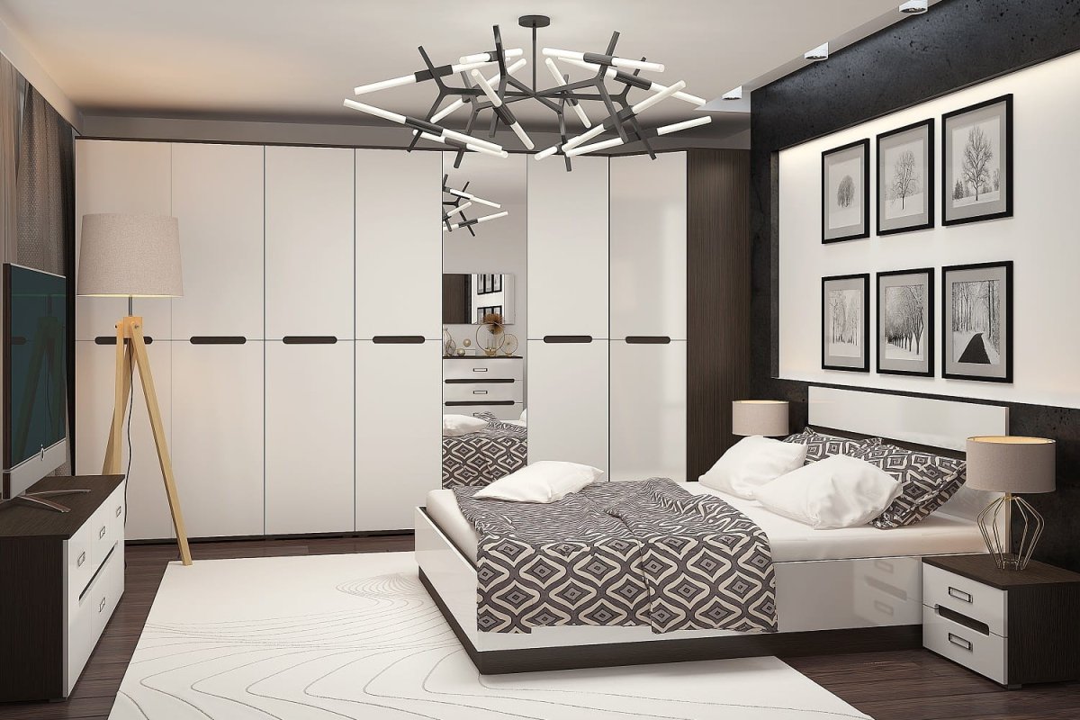 Зонирование комнаты шкафом