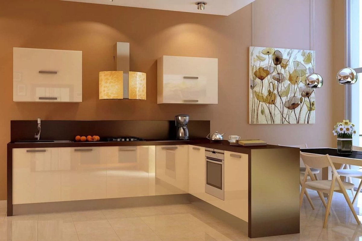 Цвет фасада кухни шампань