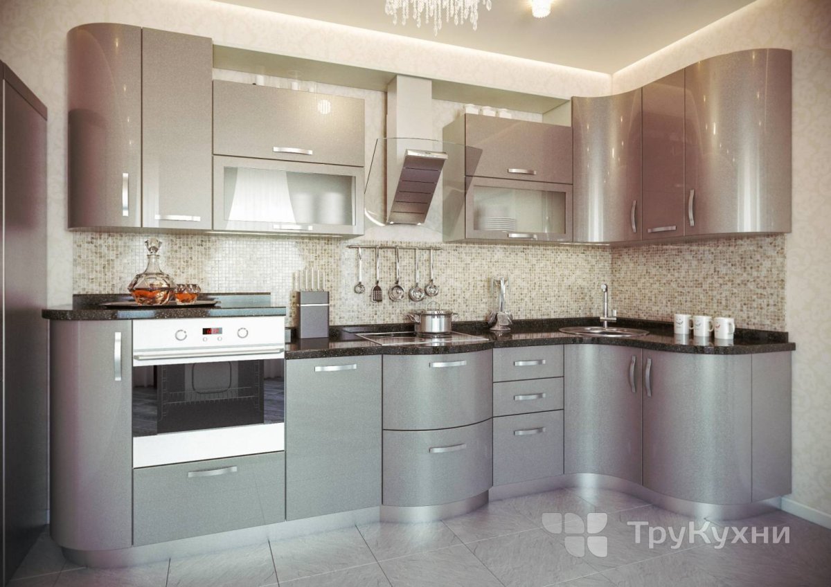 Кухня с песочным гарнитуром