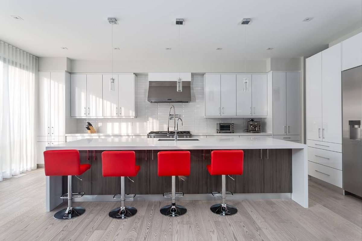 Кабинет интерьер красный