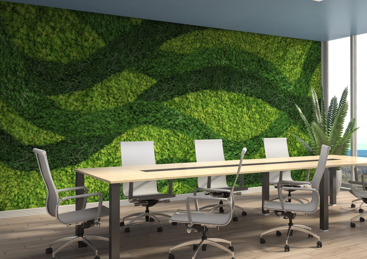 Стабилизированный мох в офисе