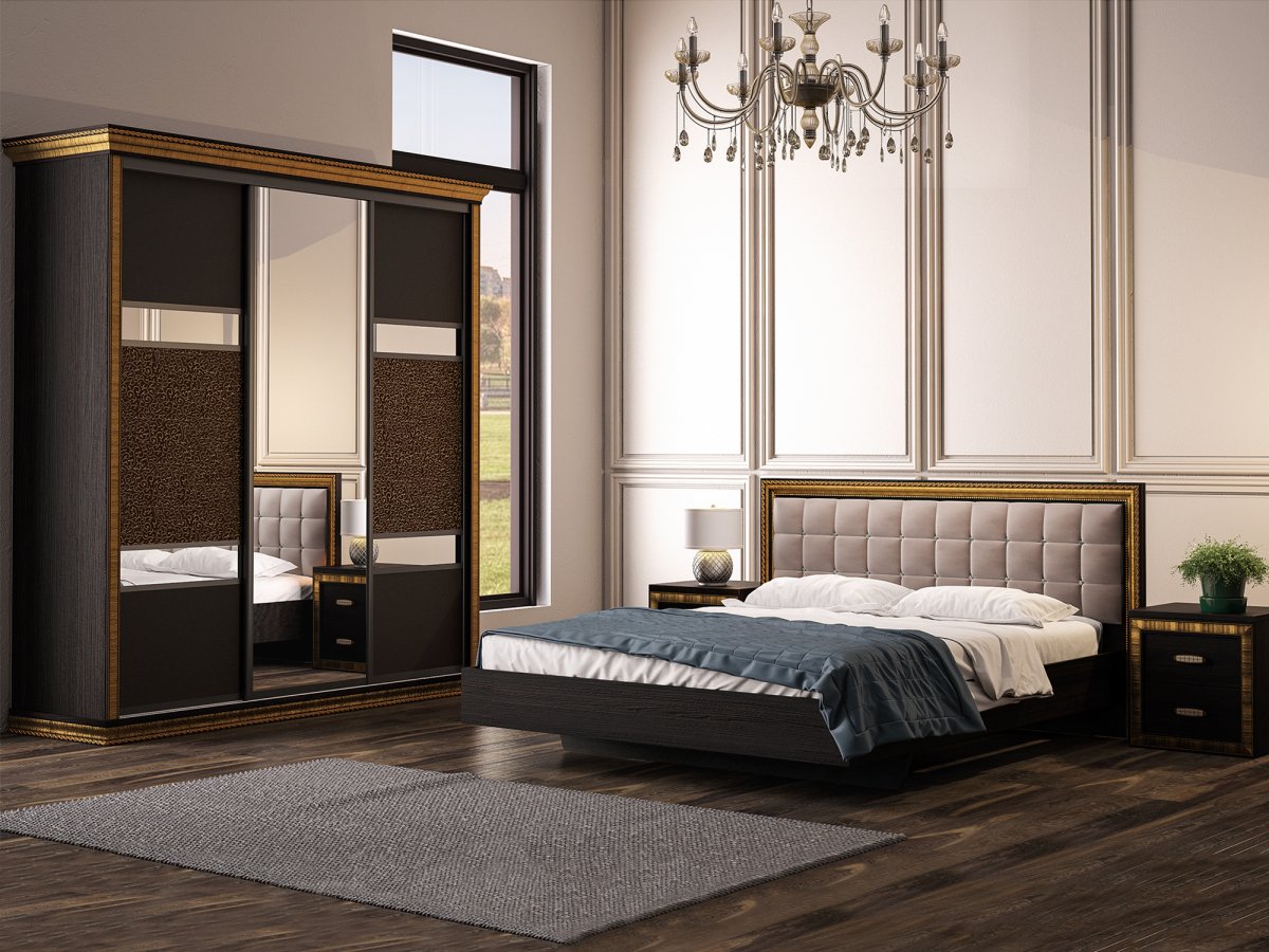 Спальня со встроенным угловым шкафом