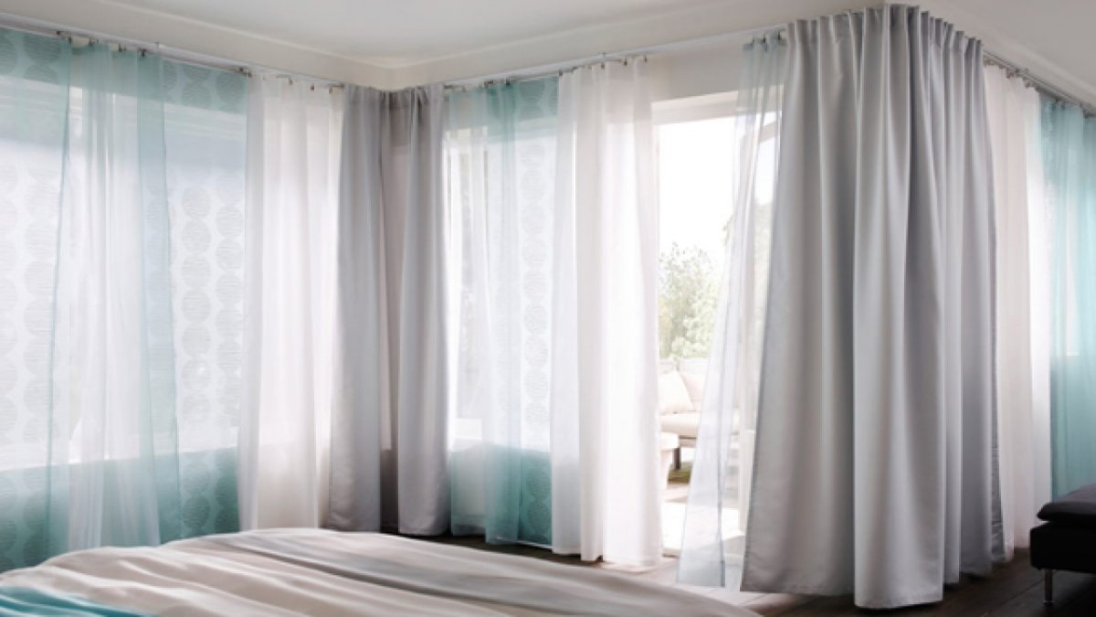 Шторы на угловое окно