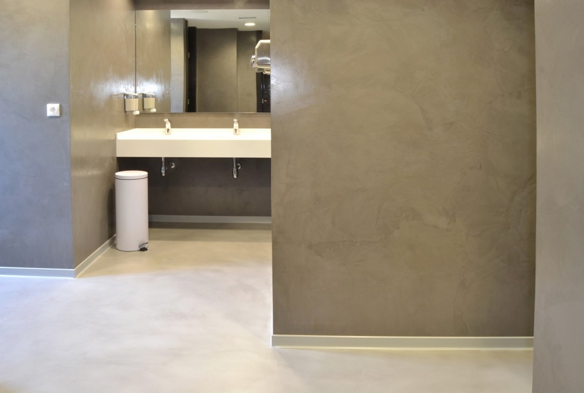 Декоративная штукатурка в ванной комнате