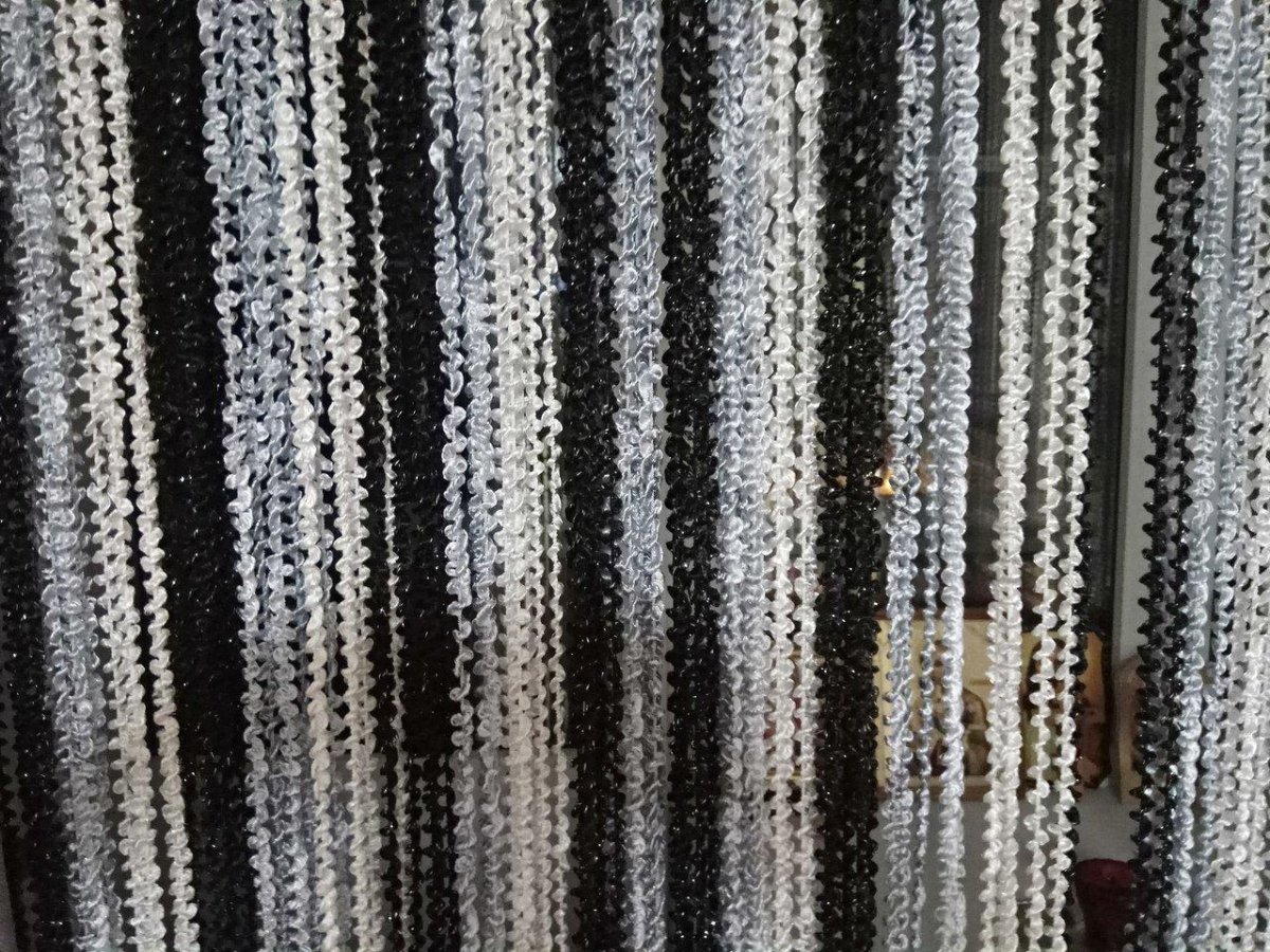 Нити шторы толстой кисея